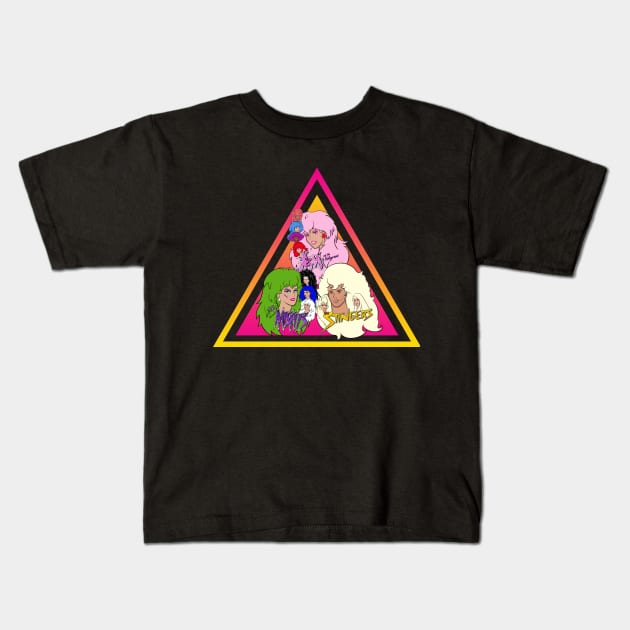 Jem and the Holograms + The Misfits + The Stingers by BraePrint Kids T-Shirt by Braeprint